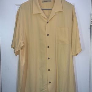 TOMMY BAHAMA DRESS SHIRT YELLOW LARGE
